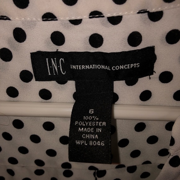 Inc International Concepts polka dot blouse - Picture 4 of 6